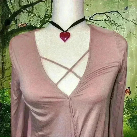 NWT American Eagle Pink/Purple Blouse - Picture 2 of 10